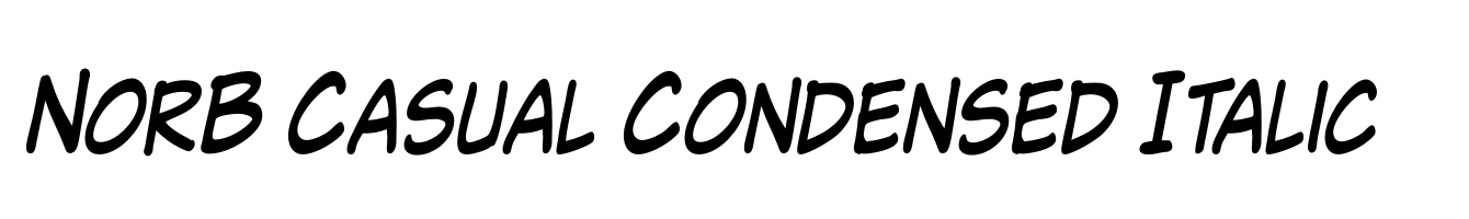NorB Casual Condensed Italic